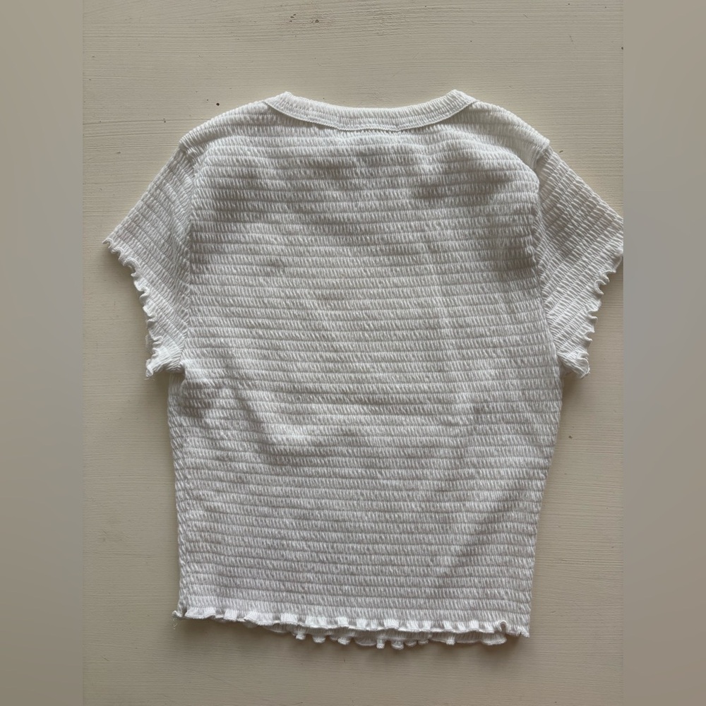 White Ruffled Top - Picture 2 of 3